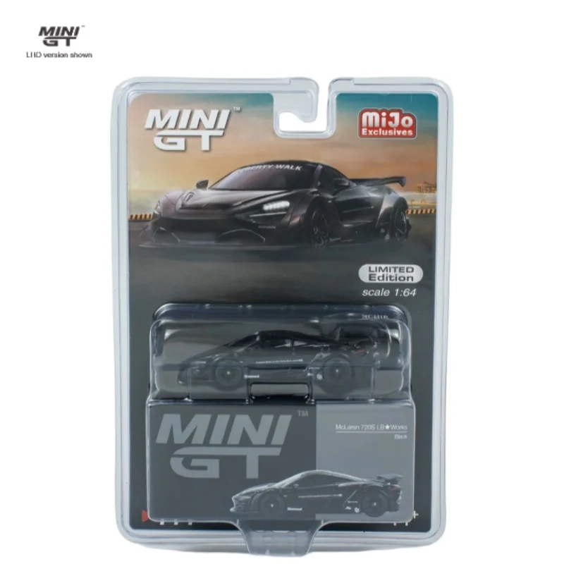 MINI GT 1/64 720S LBWorks Черный # Модель автомобиля из сплава 777, игрушка для мальчиков, коллекционное украшение для взрослых.