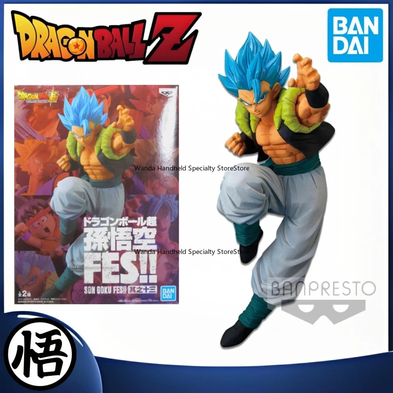 Оригинальная фигурка Banpresto Dragon Ball Super Goku FES vol.13 SSGSS Gogeta, Коллекционная модель, куклы, игрушки, фигурки Brinquedos