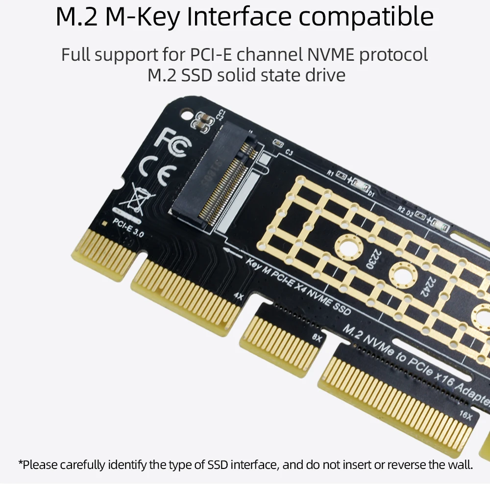 Фото 5/10 шт. M.2 NVME к PCI-E 3.0 4x 8x 16x Твердотельный накопитель Плата расширения SSD Поддержка твердотельного накопителя NVME M.2 Жесткий диск №3