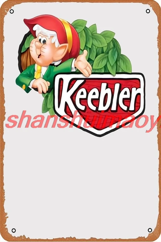 Металлическая винтажная жестяная вывеска Keebler Elves, мультяшная забавная табличка, постер для использования в помещении, на открытом воздухе, во дворе, человек, пещера, гараж, фермерский дом, бар P ALIMAO