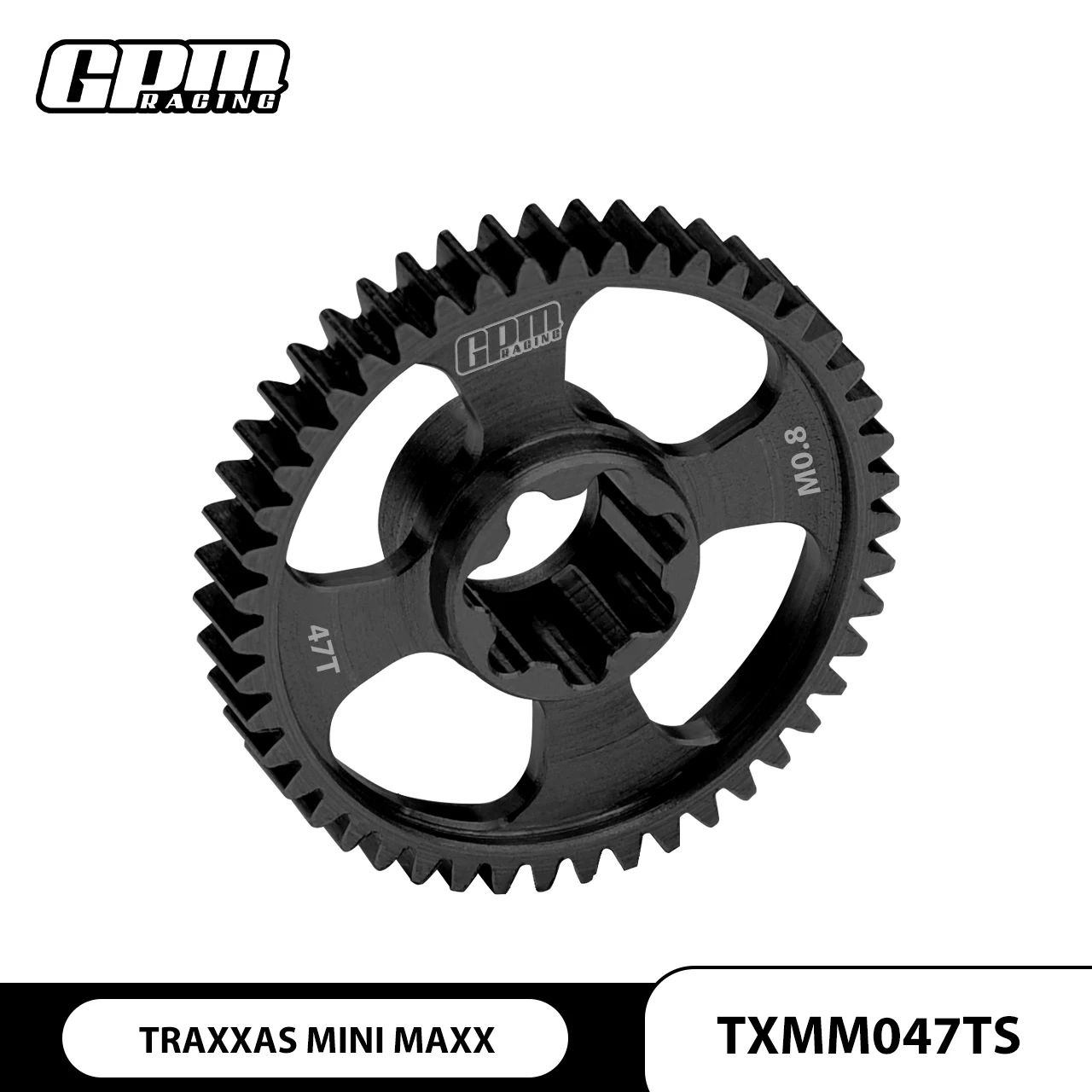 GPM 20Cr цилиндрическая шестерня из углеродистой стали 0,8 модуль 47T для TRAXXAS Mini Maxx 10756