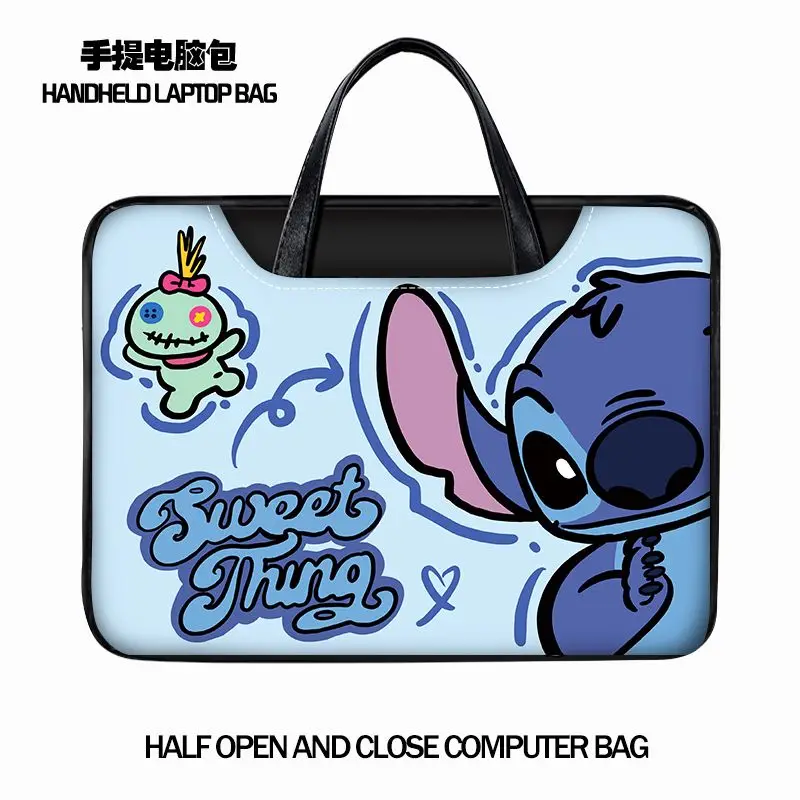 Симпатичная сумка для ноутбука Disney Stitch 14, 15,6 дюймов, водонепроницаемая и противоударная сумка для ноутбука Sanrio Pochacco для Macbook Air Pro 16, сумка