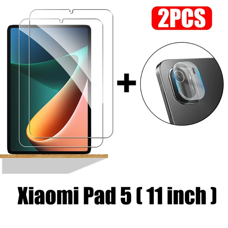 Защитная пленка HD для планшета XIAOMI pad5 11 дюймов, 2 шт., защита экрана из закаленного стекла с защитой от царапин и пленкой для объектива