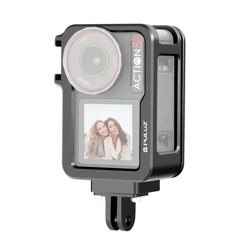 Клетка из алюминиевого сплава для DJI Osmo Action 5 Pro, металлическая клетка, расширительный адаптер, рамка с холодным башмаком, аксессуары для спортивной камеры