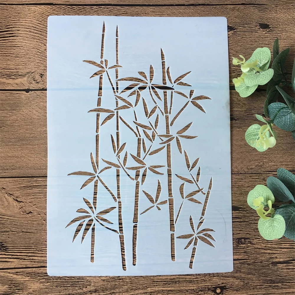 A4 бамбуковые DIY слойные трафареты картина фотография Фотокарта шаблон