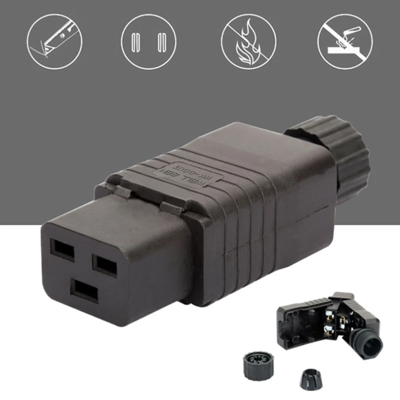 H8WA IEC PDU UPS 16A 250VAC 320 C 19 штекер, разъем IEC conector IEC 320 C19 C19 штекер feme Соединительный разъем