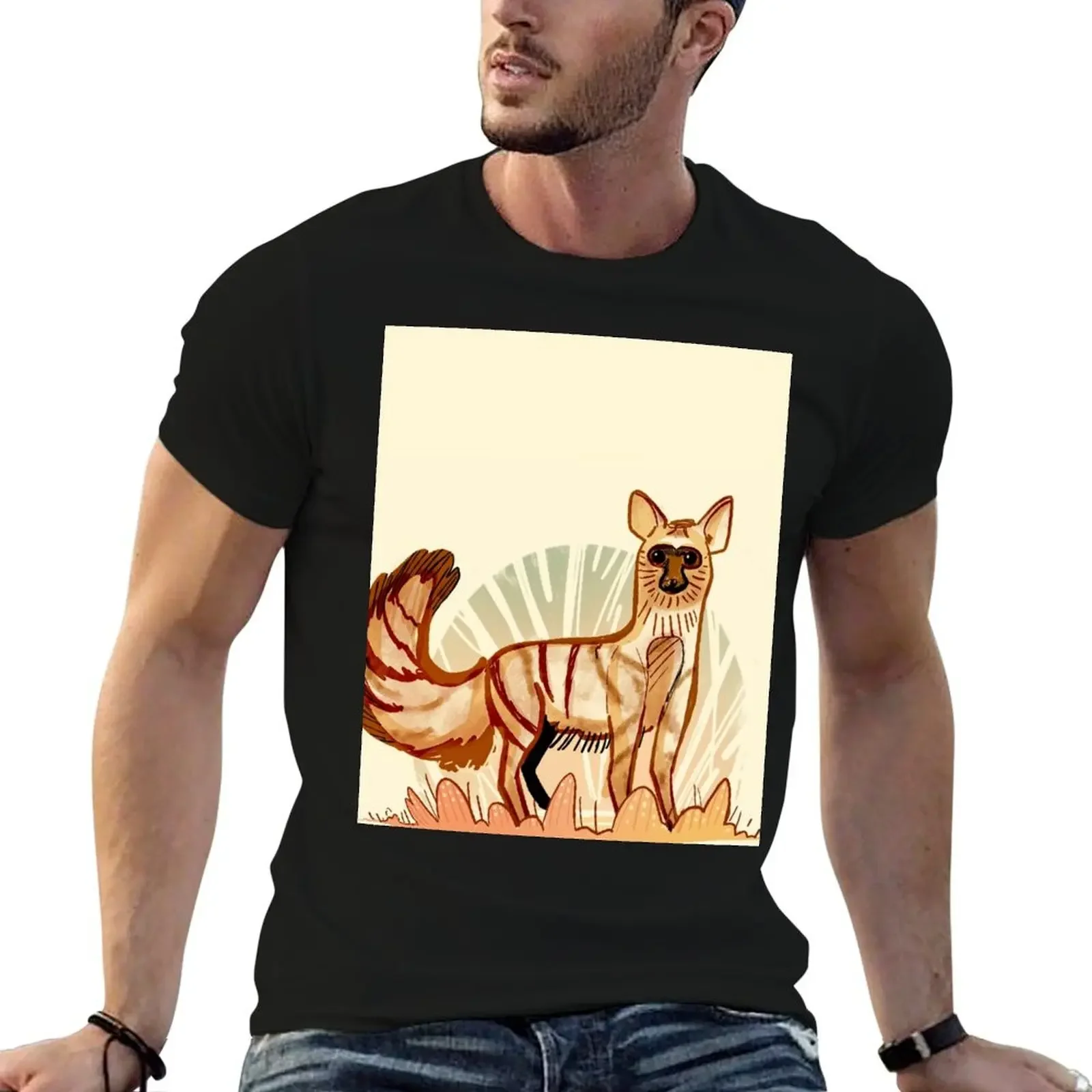 Футболка Aardwolf, одежда больших размеров, винтажная футболка с короткими рукавами, мужские футболки высокого качества по индивидуальному заказу