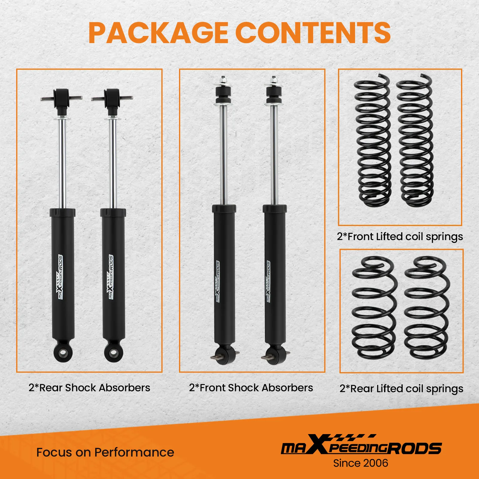 Фото Комплект подъема подвески MaXpeedingrods 2,5 дюйма для Jeep Wrangler TJ 4WD 1997-2006 гг. №4