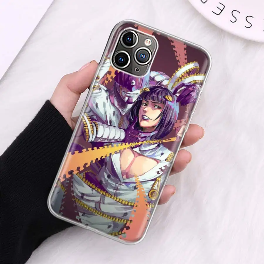 Фото Чехол для телефона JoJo Kira Yoshikage Killer Queen для Apple Iphone 16E 12 13 Mini 14 Pro 15 Plus 16 Pro Max 11 X XS Cover Shell Coque №3