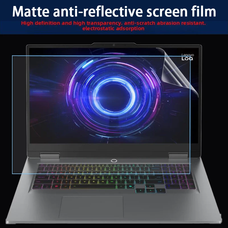 Фото Для Lenovo LOQ 17IRX10 силиконовая пленка для клавиатуры, пленка для экрана ноутбука, 17,3-дюймовая HD закаленная пленка, защитная пленка для синего света №4