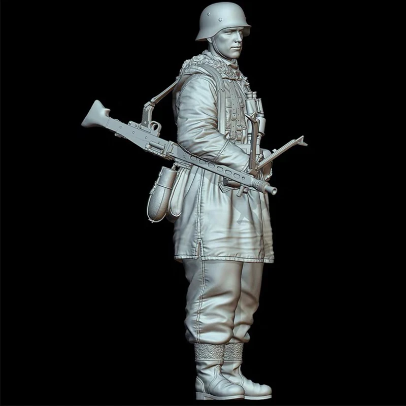 Фото Масштаб 1/16 времен Второй мировой войны, военная тема, модель солдата из смолы - Gunner East GK, белая коллекционная униформа ручной работы №2