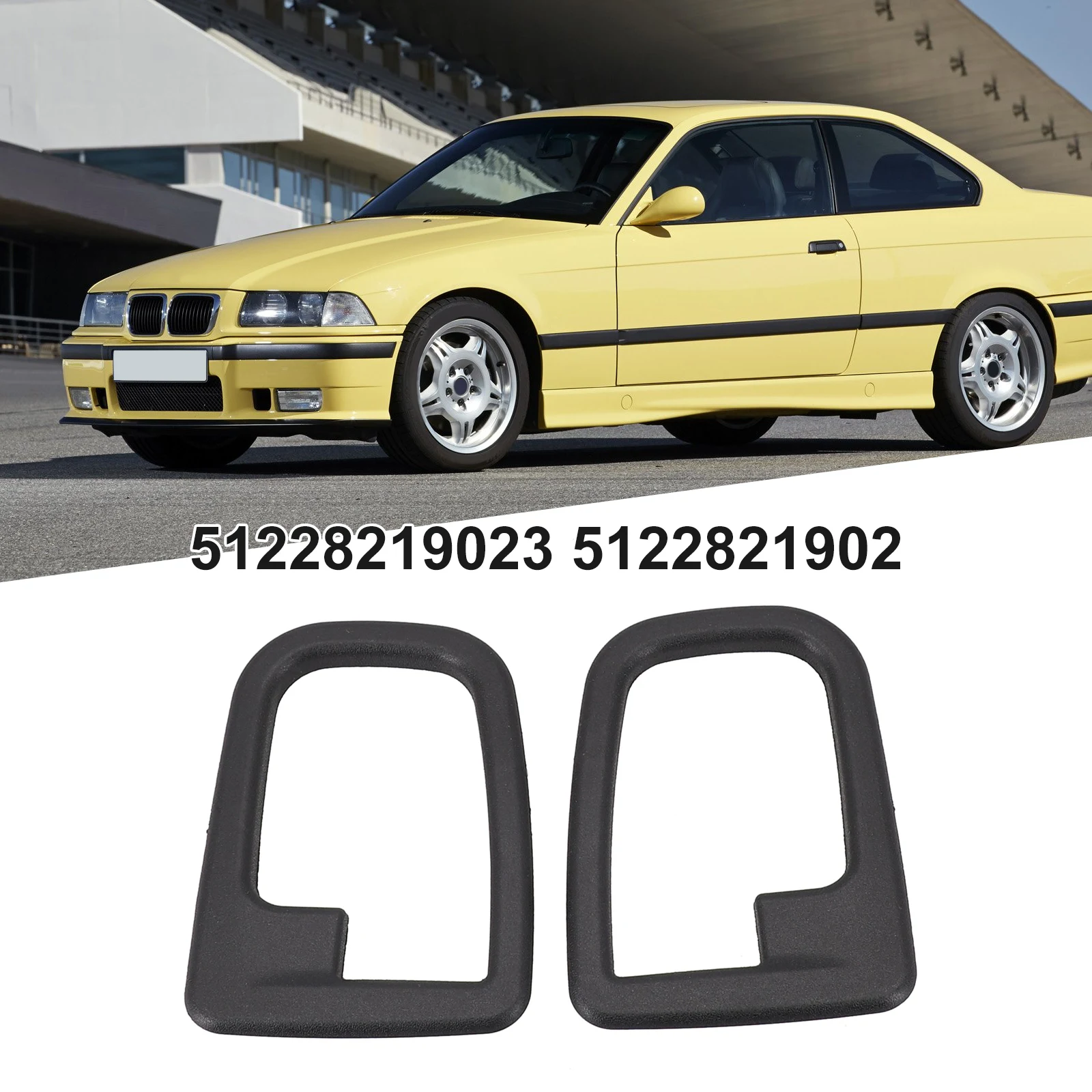 2 шт./пара чехлы на внутренние дверные ручки для BMW 3 E36 Z3 для M3 51228219023 51228219024   Черные детали интерьера Plug-and-Play