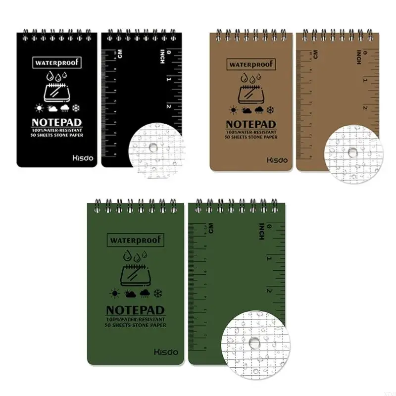 X7xb Pocket Notepbook Водонепроницаемый блокнот записите в ноутбуке дождя.