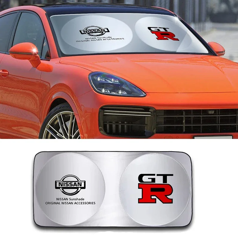 Солнцезащитный тканевый чехол на лобовое стекло автомобиля для Nissan GTR Nismo Kicks Qashqai J11 X-Trail Murano Tiida Navara Juke