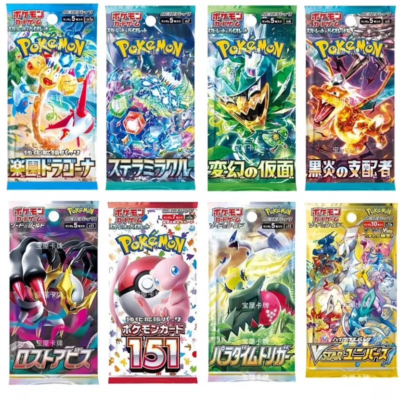 В наличии оригинальные японские карты покемонов Sv4 Sv5 Sv9 Ex Booster Box Пакеты Коллекционные карты Редкая коллекция Соревновательные игры Подарки