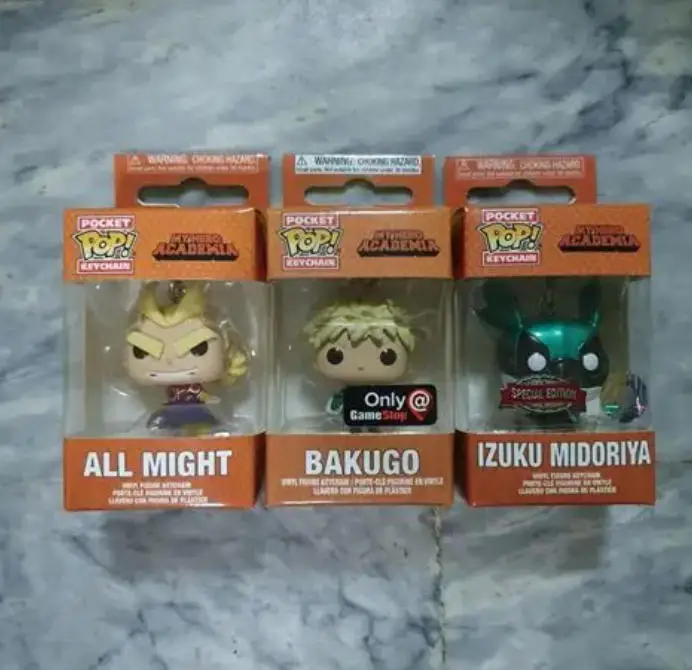 Фото Funko Pop Брелок Игрушка My Hero Academia Deku Kyoka Jiro Neito Monoma Izuku Midoriya Shoto Todoroki All Might Bakugo ПВХ Игрушки №2