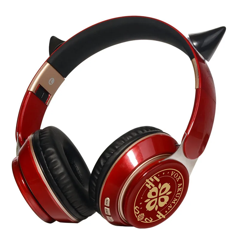 2In 1 беспроводные Bluetooth наушники Аниме Luxiem Vox Akuma Eveland Mysta Rias Vox Akuma гарнитура персонаж с значками Складная гарнитура (art.: 3920c1fe02c71) - 3920c1fe02c71