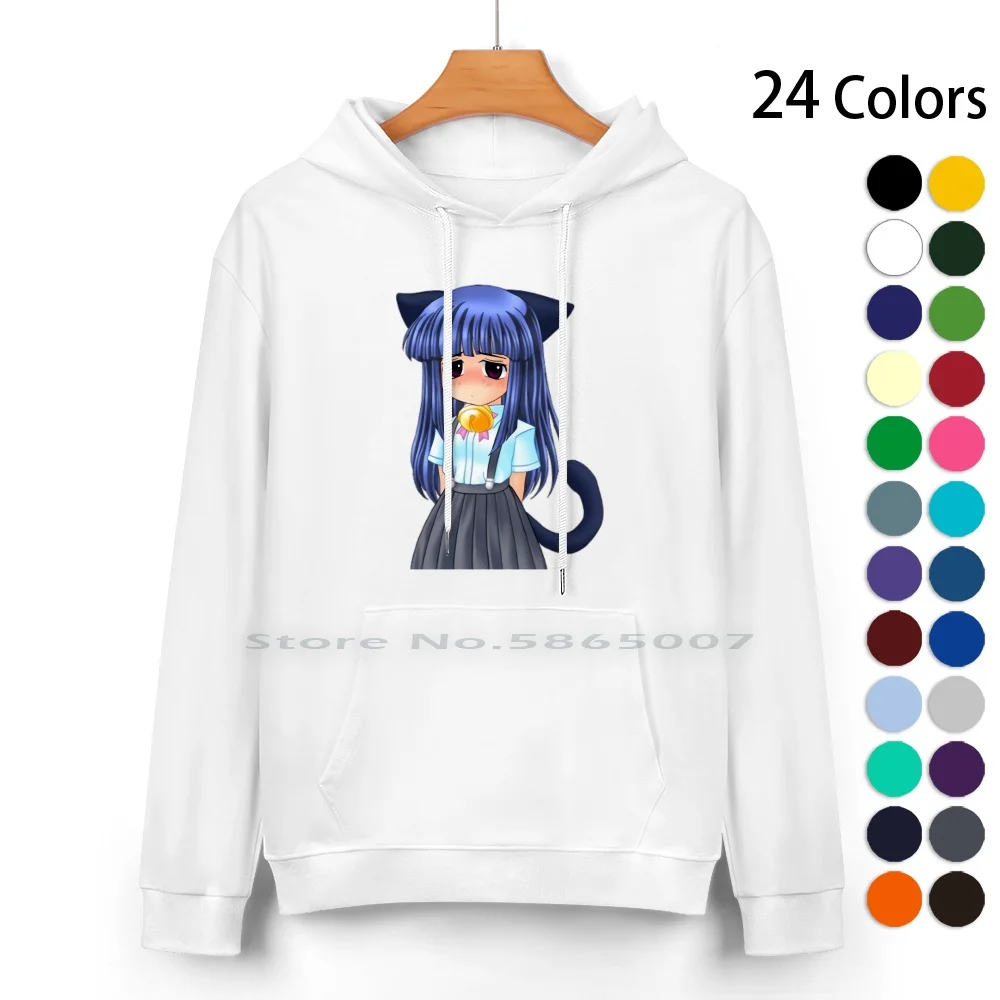 Оригинальная Толстовка Rika Sprite с кошачьими ушками, свитер из чистого хлопка, 24 цвета, Рика фуркудэ хигураси, когда они плачут, Неко, фуркудэ, Рика