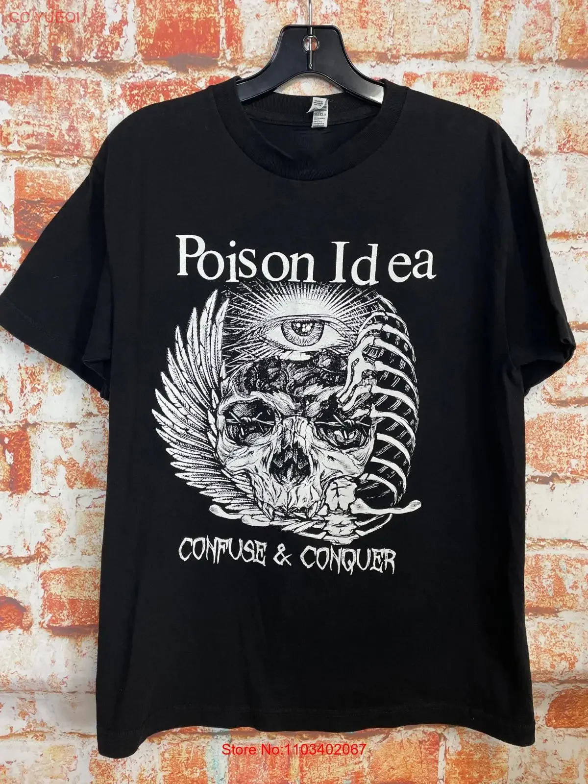 Винтажная футболка Poison Idea, используемая группа, все размеры S 5XL, IM0428, винтажный стираный модный топ для повседневной носки, слегка унисекс для мужчин