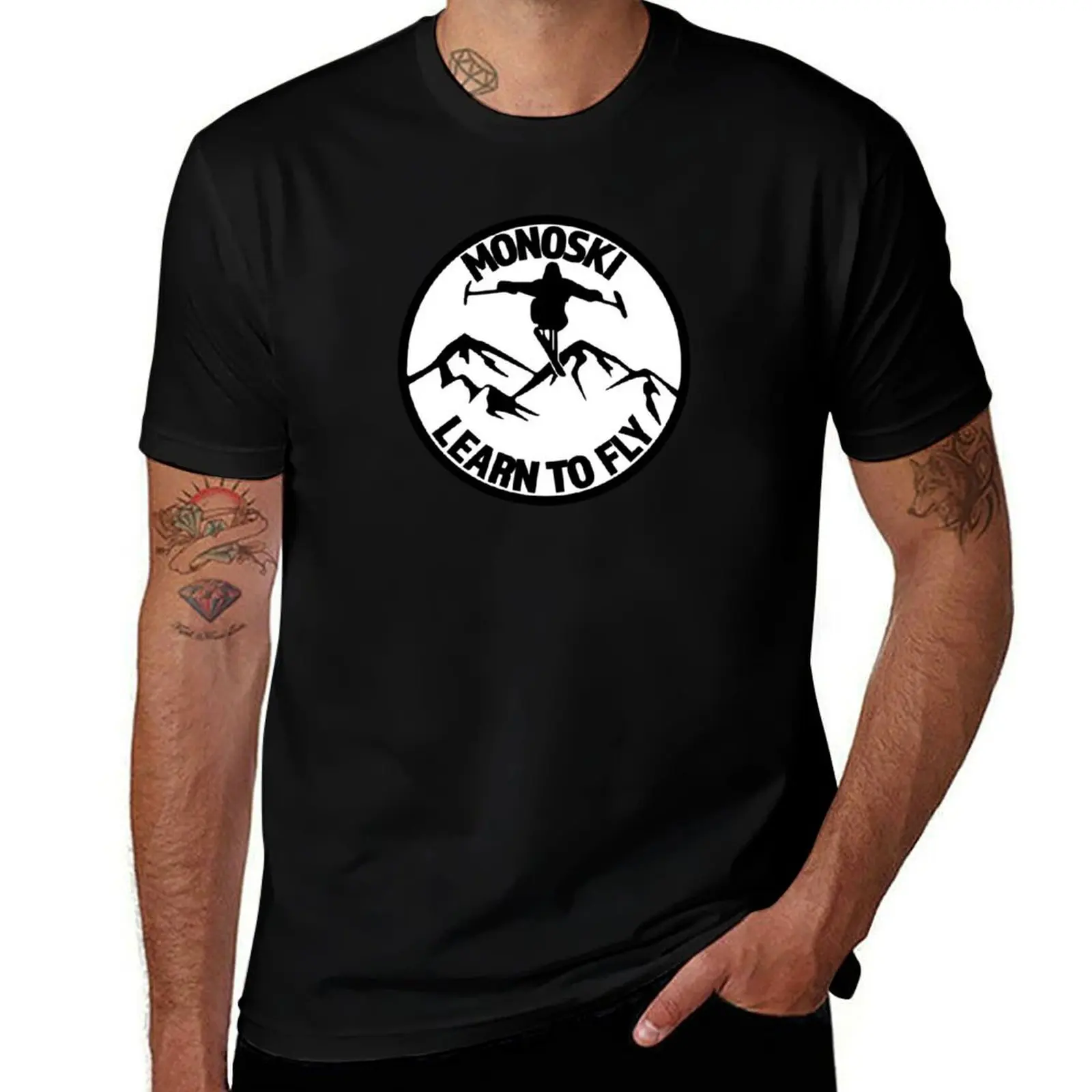 Футболка в подарок Monoskier t the To MonoSki Fly - футболка для роскошной рубашки, мужская рубашка для обучения, отличная повседневная футболка, персонализированная
