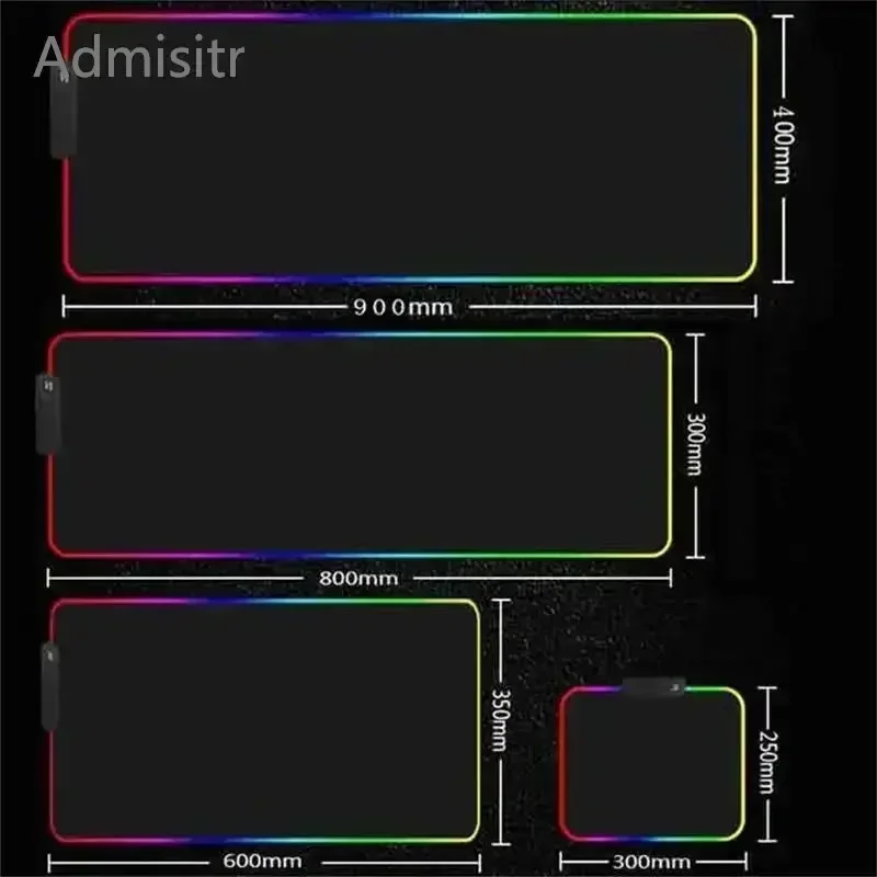 Коврик для мыши Octopus Monster RGB, игровые коврики для мыши, коврик для мыши со светящимися краями, коврик для клавиатуры, Противоскользящий коврик для мыши в виде зверя, XXL, настольные коврики (art.: 3920c9f00afd3) - 3920c9f00afd3