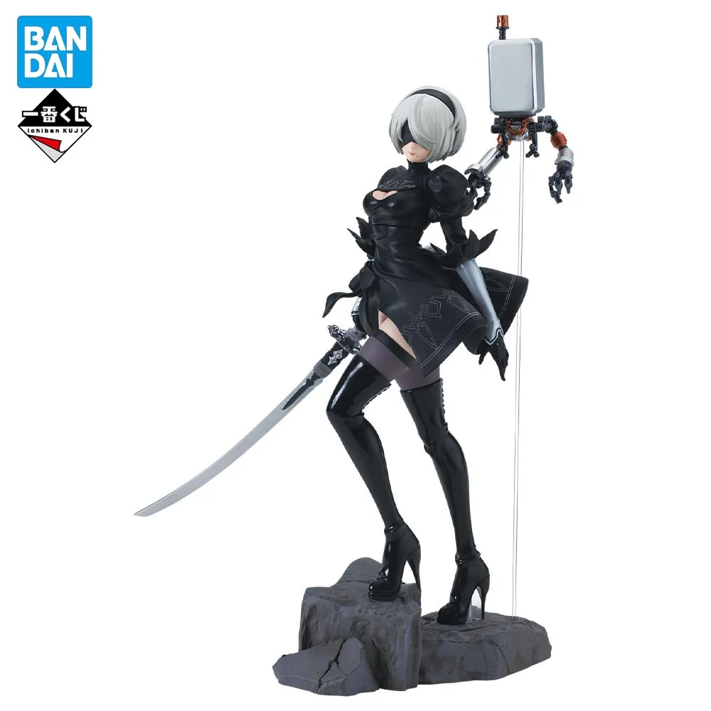 В наличии оригинальная фигурка Bandai Ichiban Kuji 2B NieR:Automata Ver1.1, аниме, Коллекционная модель, статуэтка, украшение, подарок