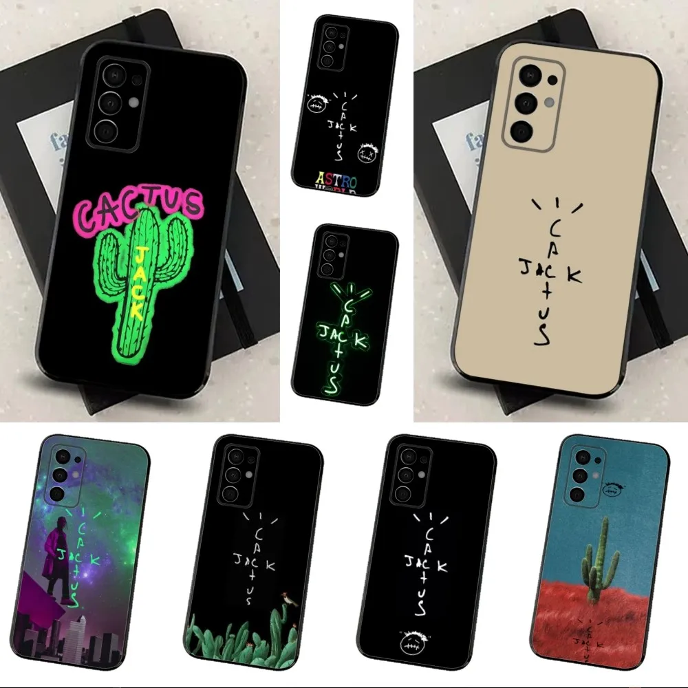 Travis-s Scott Cactus J-Jacks Phone Case For Samsung Galaxy A91,A80,A73,A72 ,A71,A53A52,A32 ,A31A22,A21s,A20,Black Cover