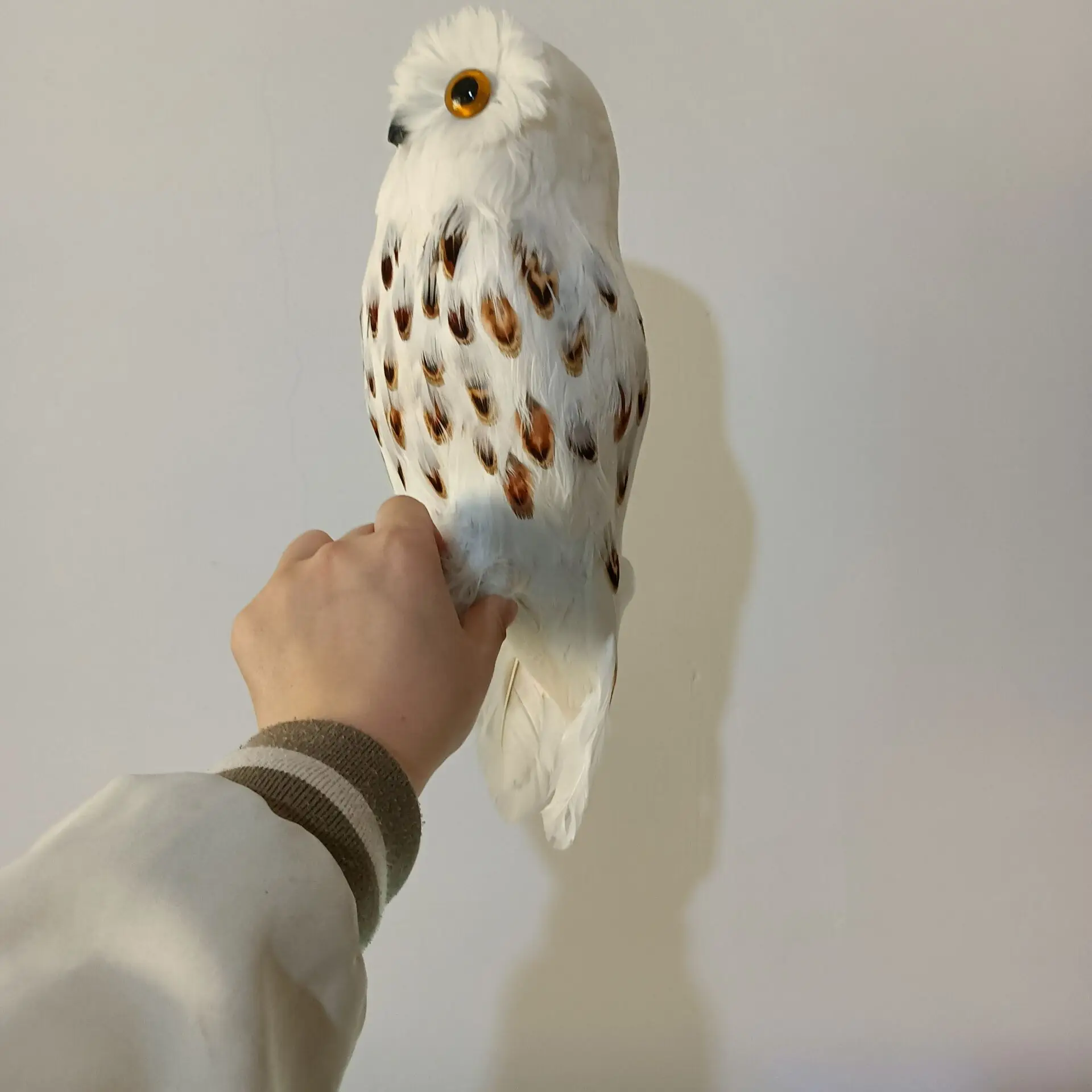 Большие пенопластовые и перья, белая и коричневая модель ночной совы, ремесленное украшение для дома и сада, подарок a2762