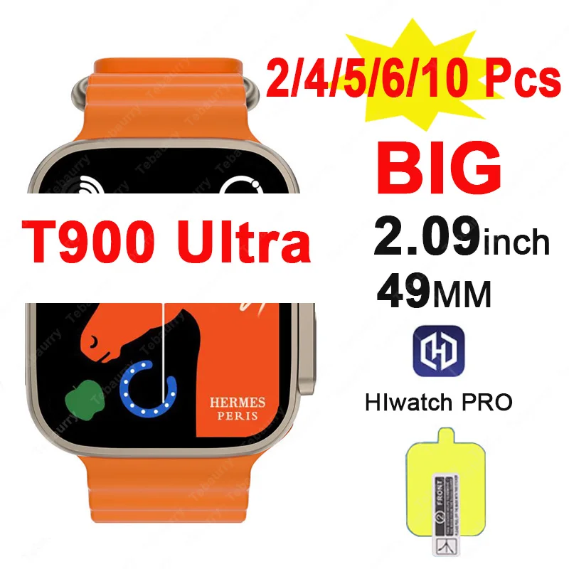 Оптовая продажа, умные часы T900, 49 мм, умные часы, 2,02 дюйма, для мужчин и женщин, спортивный фитнес-трекер, Bluetooth, вызов, Беспроводная зарядка