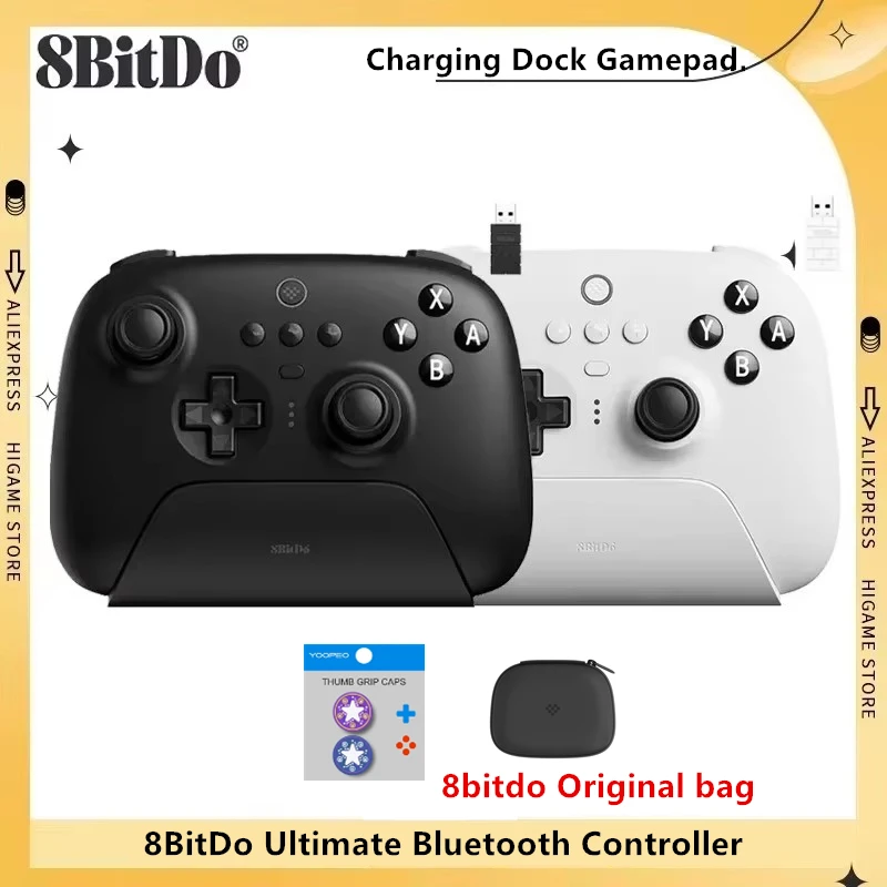 8BitDo Ultimate Bluetooth-контроллер с зарядной док-станцией, геймпад для Nintendo Switch/Windows 10/Steam Deck