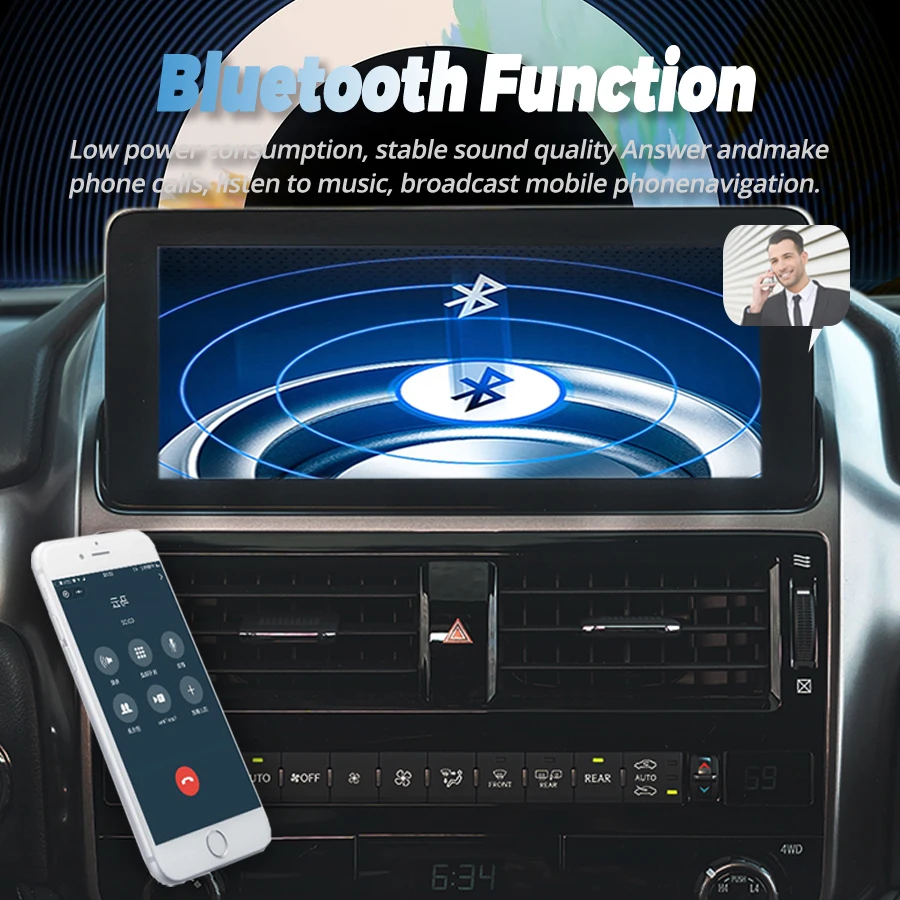 Фото Новая Автомобильная магнитола 10,9 дюйма Android для Lexus GX400 GX460 2009 - 2022 CarPlay мультимедийный видеоплеер GPS WIFI стерео головное устройство №3