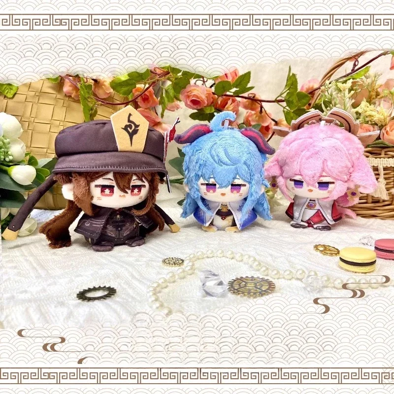 Фото Genshin Impact аниме плюшевая игрушка HuTao Ganyu Yae Miko Raiden Shogun Kawaii периферийные устройства красивая кукла для девочек украшение рабочего стола подарок №2
