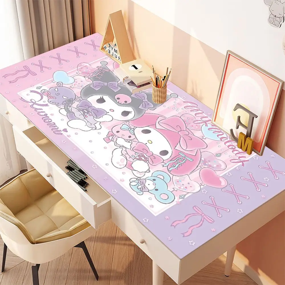 Sanrio Kawaii аниме Kuromi My Melody коврик для стола девушка сердце милый мультфильм понравило маленькие двойные звезды бесстильная скатерть детский подарок