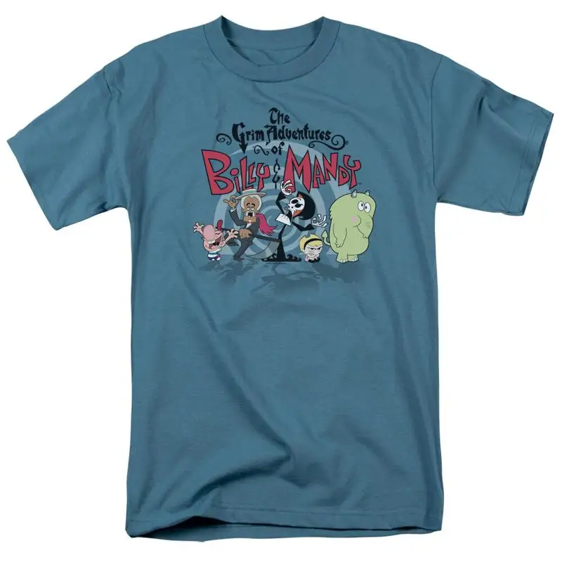Мужская футболка Grim Adventures of Billy Mandy Group Shot с лицензией, шифер