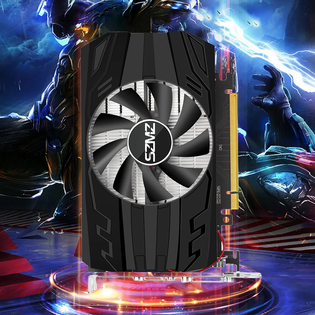 Фото Низкопрофильная Видеокарта GT730 2 ГБ DDR5, 128 бит, компьютерная графическая карта, совместимая с HDMI, графическая карта для настольного ПК, 1600 МГц GPU GF108 №2