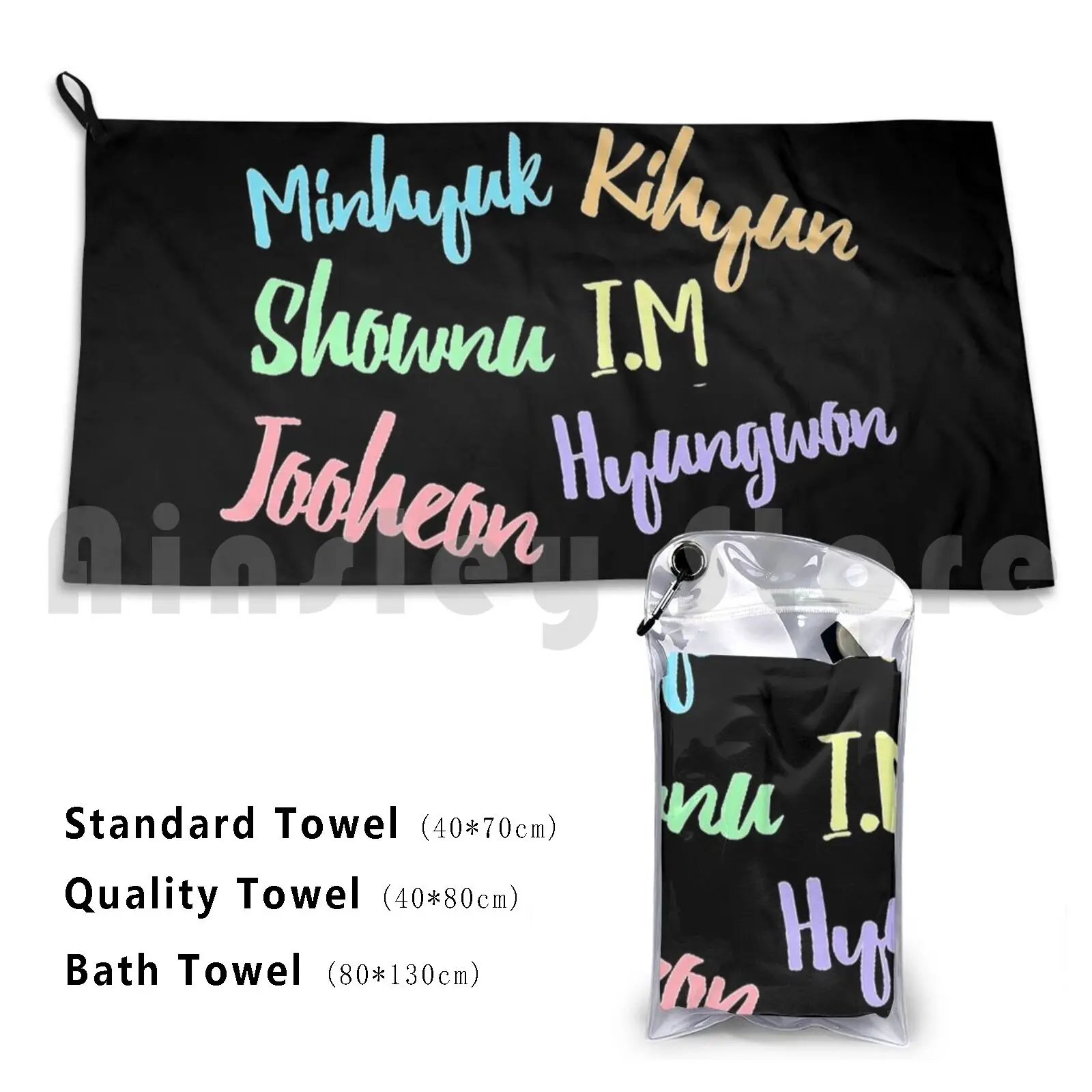 Monsta X именная бирка Банное полотенце Пляжная подушка Monsta X Monsta X Name Monsta X Minhyuk Monsta X Store Monsta X