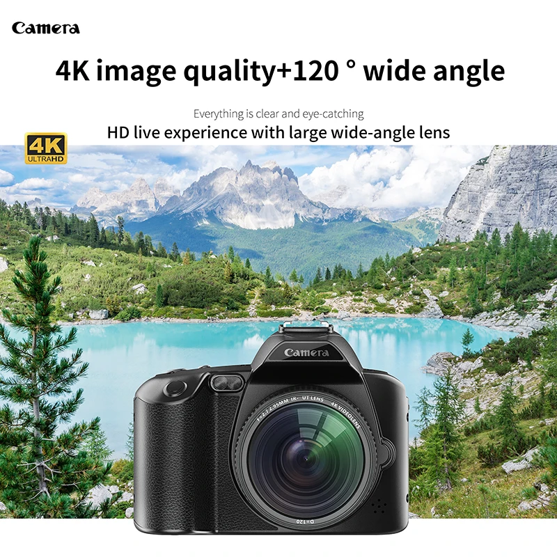Фото Новый продукт D5 4K двойная камера высокого разрешения 64 миллиона пикселей Wi-Fi DSLR камера красота Цифровая камера ночного видения №5