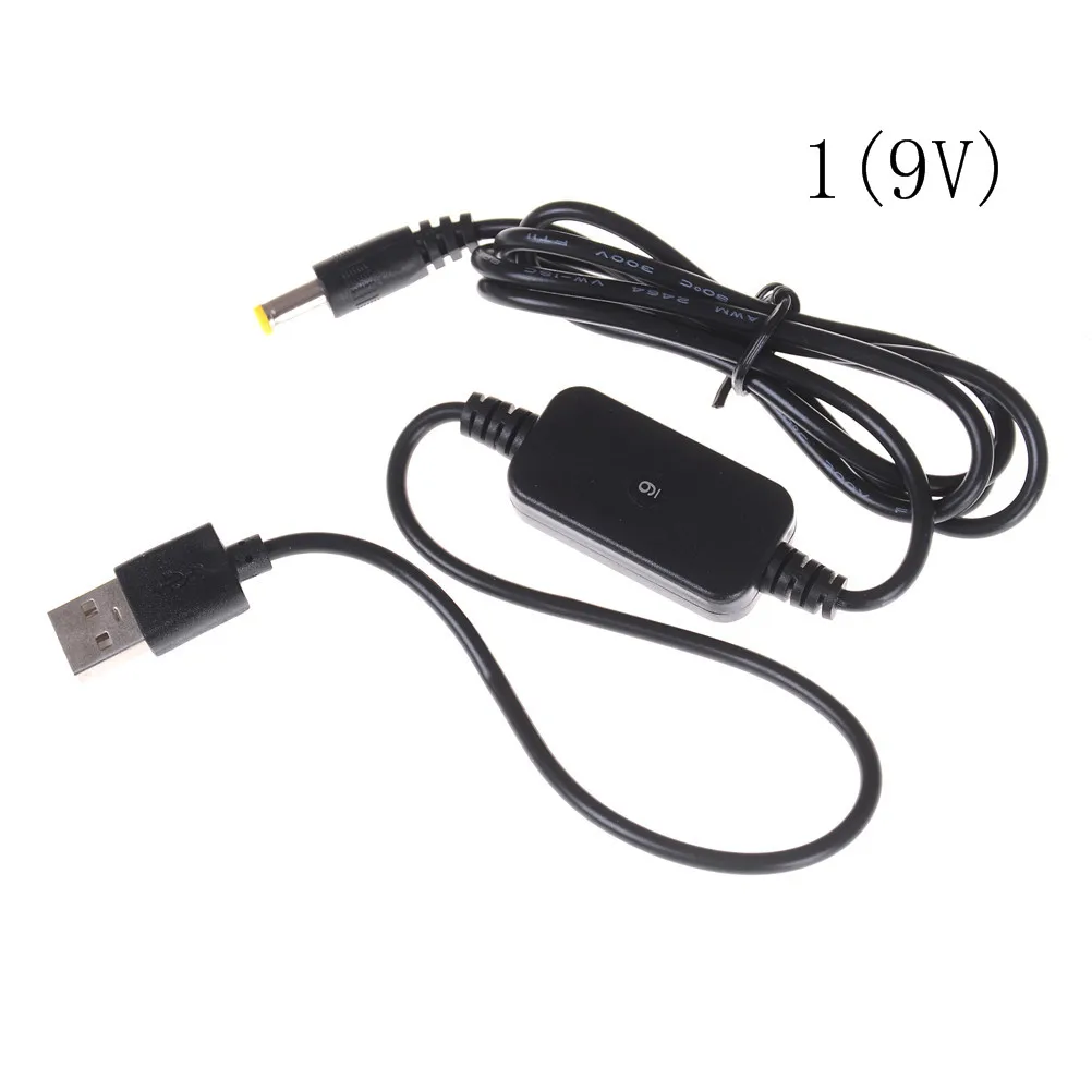 Кабель-конвертер USB типа А, Штекерный разъем 5 в 9 В/12 В постоянного тока, Повышающий Модуль питания, кабельная строка