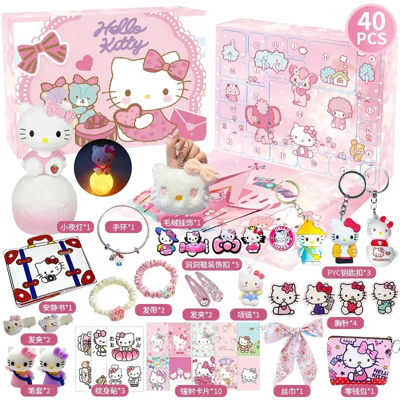 Рождественский календарь и подарочная коробка с аниме Kuromi Hello Kitty Sanrio Кукольное ожерелье аксессуары для волос Детские игрушки (art.: 3920c9b7bd8b9) - 3920c9b7bd8b9