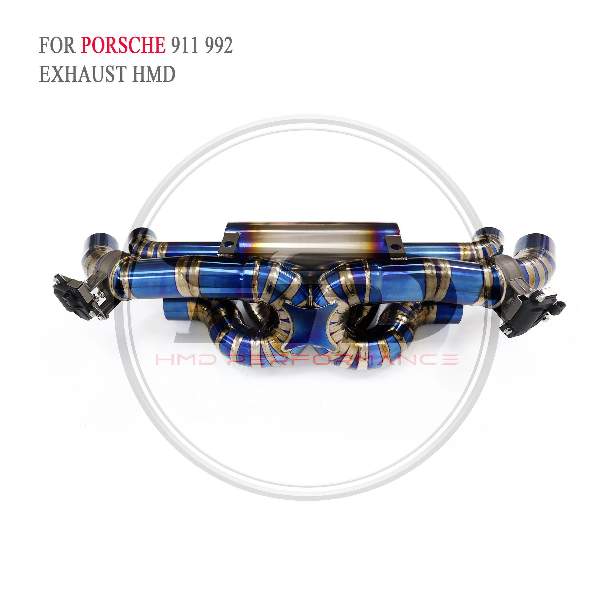Фото Титановый клапан выхлопной системы HMD Catback для Porsche 911 992 Carrera 3.0T, глушитель для автомобилей №3