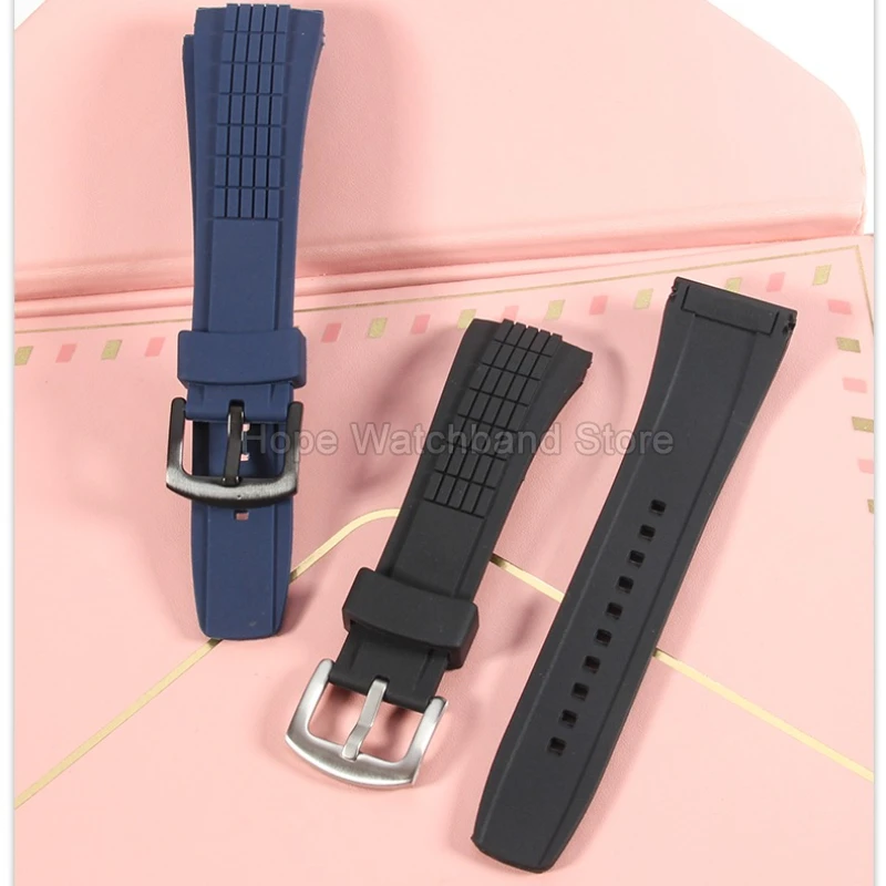 Пряжка из нержавеющей стали для Seiko VELATURA/SRH, черный силиконовый ремешок для часов, мягкий дышащий пылезащитный ремешок со специальным интерфейсом