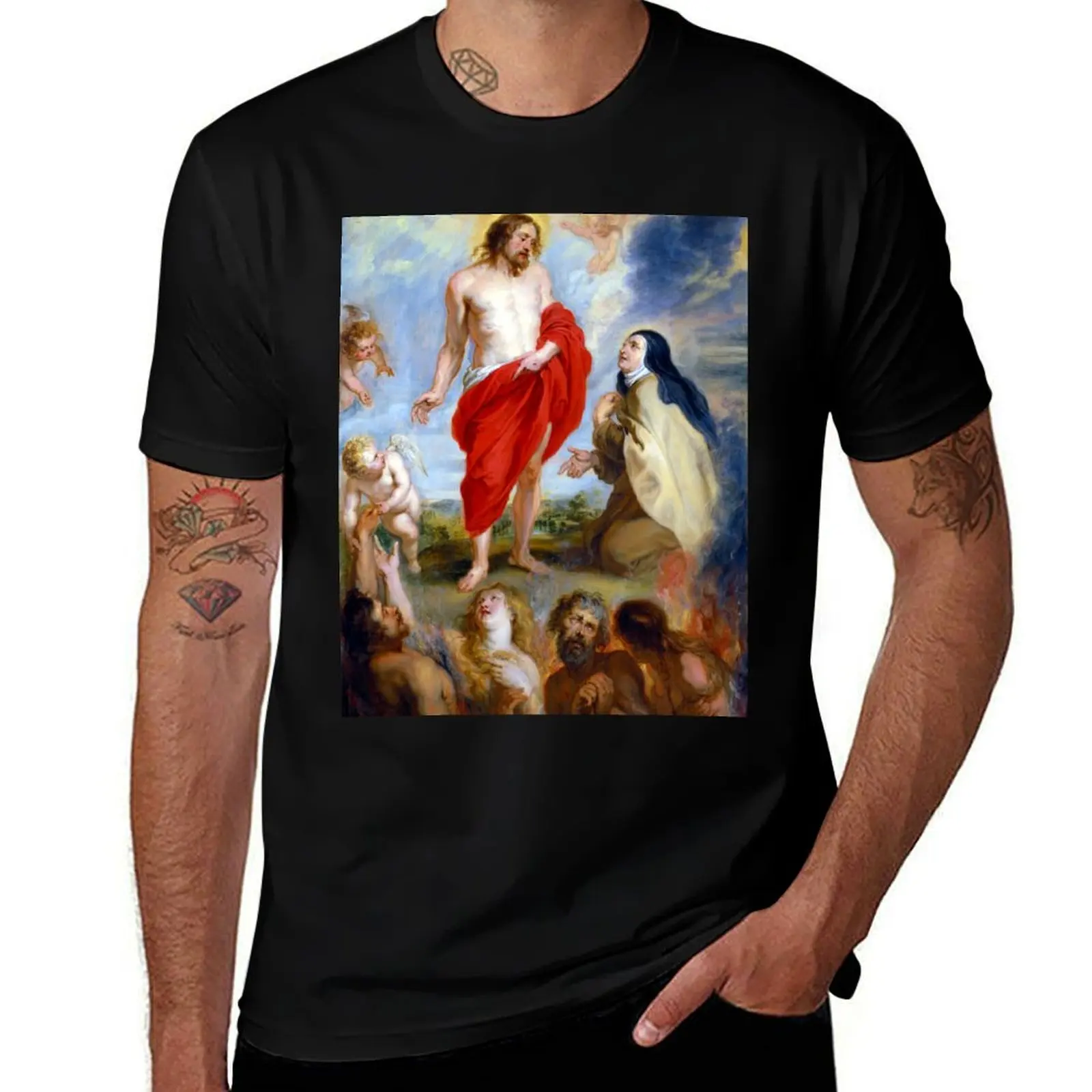 Футболка Peter Paul Rubens Saint Teresa ?vila Interceding, футболки с принтами, персонализированная футболка