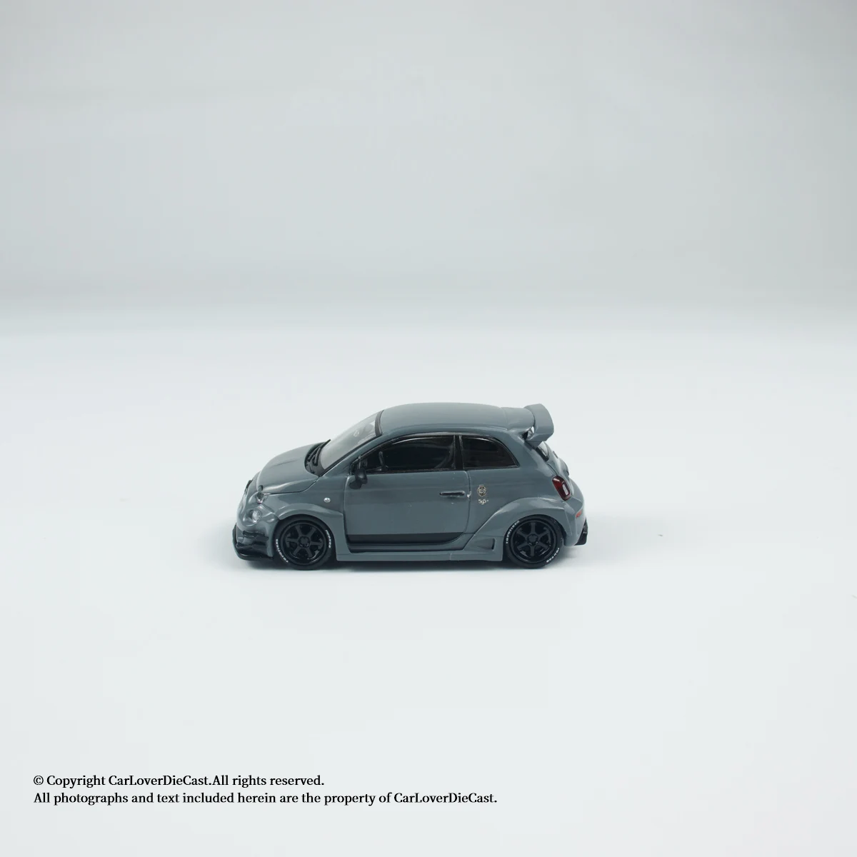MINIGT 1:64 Abarth 595 LB-WORKS x Abas Works Серая литая модель автомобиля