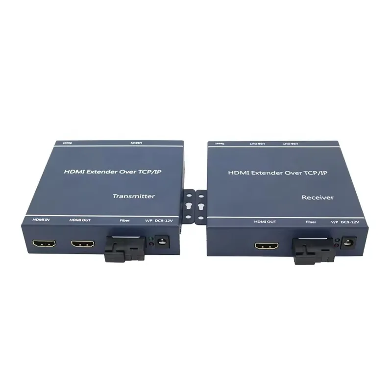 Xput 20 км HDMI USB KVM-удлинитель через IP через оптическое волокно 1080P HDMI-волоконно-оптический KVM-удлинитель TCP/IP черный