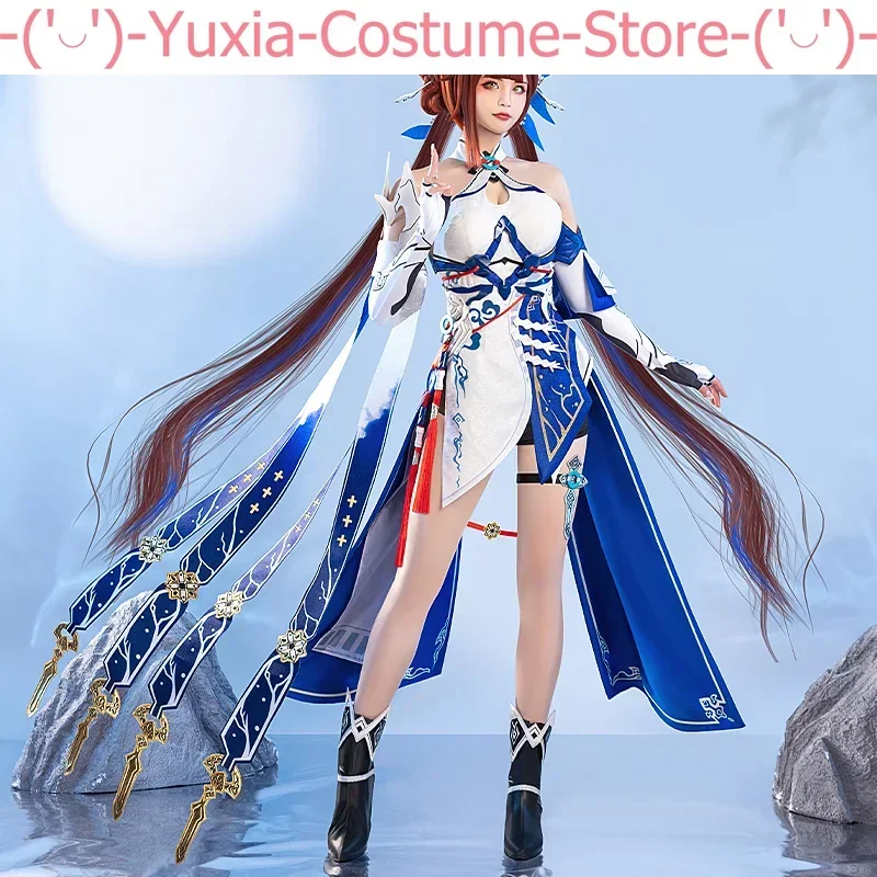Аниме Honkai Impact 3rd Li SuShang сенсорная игра gaun элегантный кутум Косплей pakaian pesta karnavy Хэллоуин wanita
