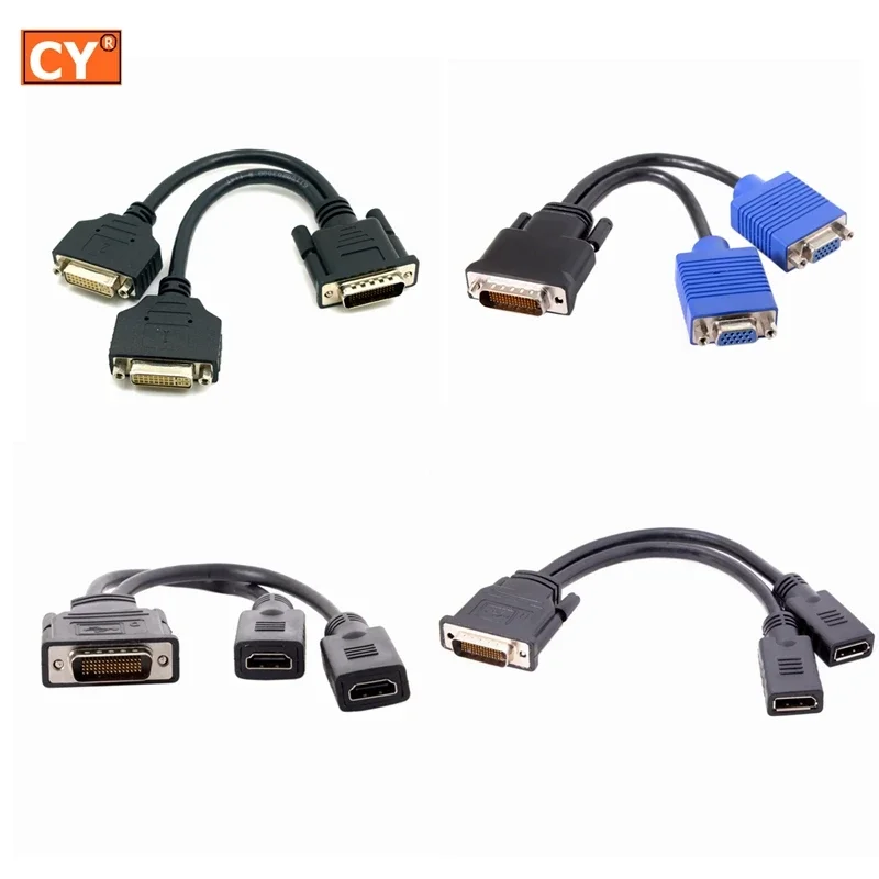 DMS 59Pin «папа» на 2 VGA DVI Displayport HDMI-совместимый женский разветвитель-удлинитель-адаптер для видеокарты HDMI-монитора Электроника