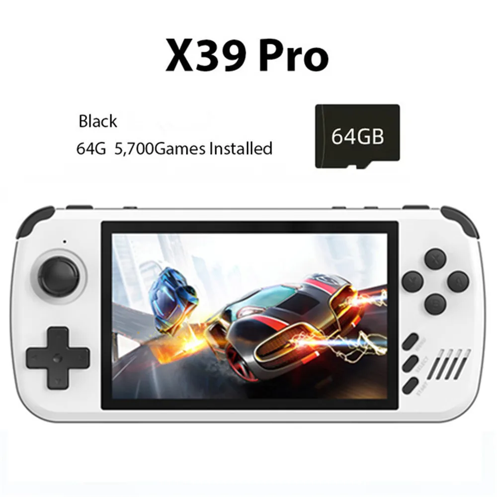 Портативная игровая консоль POWKIDDY X39 Pro с 4000 + играми, 4,5 дюймовый экран, портативная перезаряжаемая портативная игровая консоль