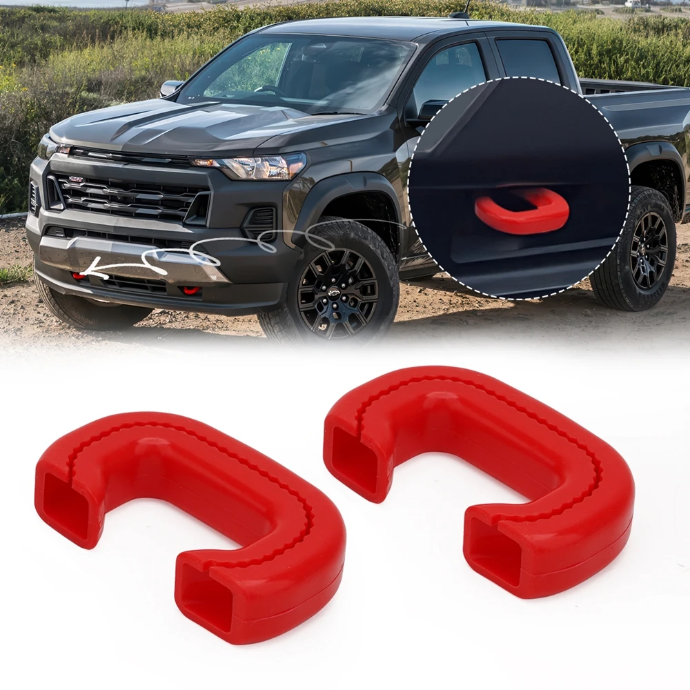 Фото 2 шт. защитный чехол для крюка прицепа для Colorado Z71 ZR2/для GMC Canyon 2023-2025, передний водонепроницаемый фаркоп, декоративный чехол №5