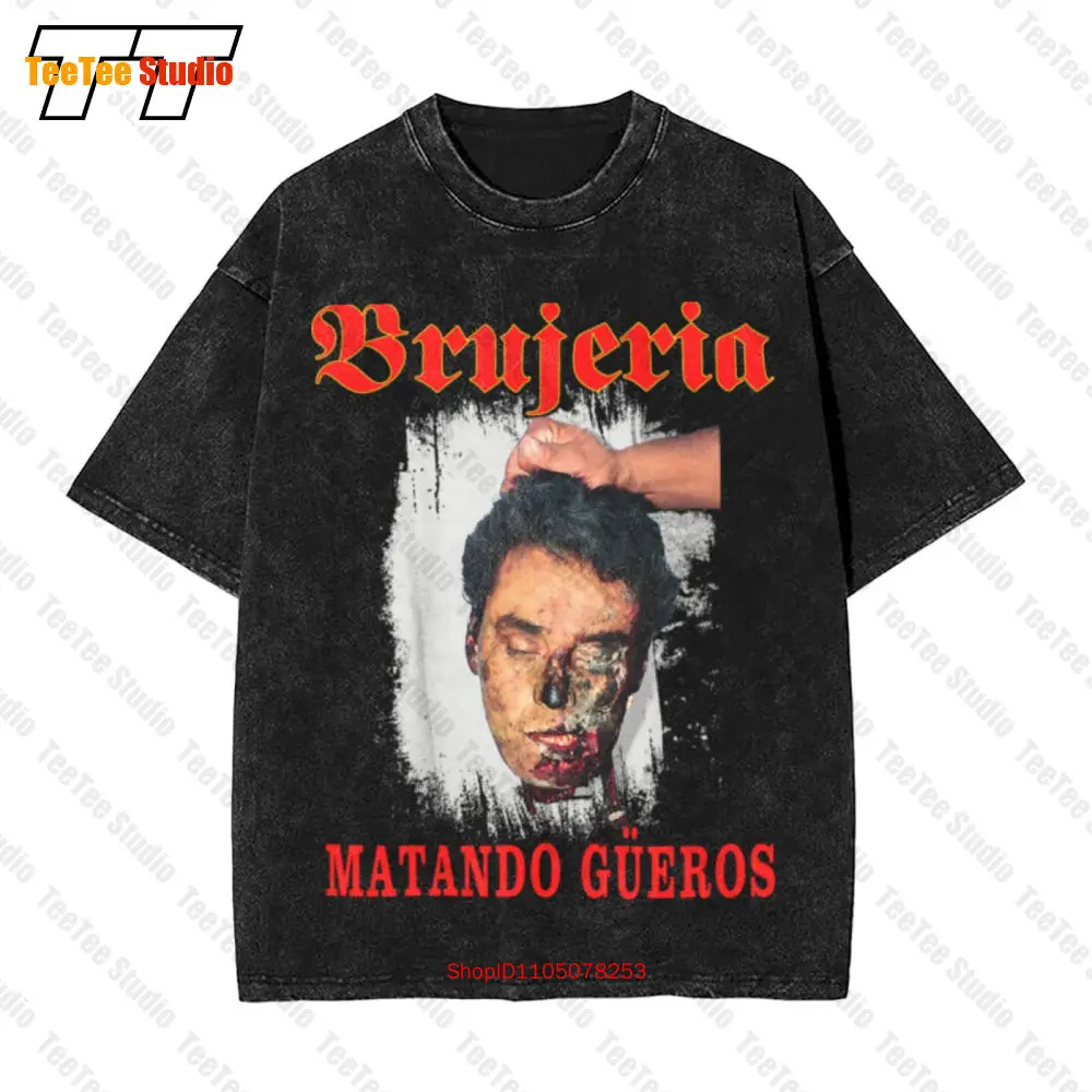 Винтажная футболка оверсайз Brujeria (Matando Gueros) Band 0JA5