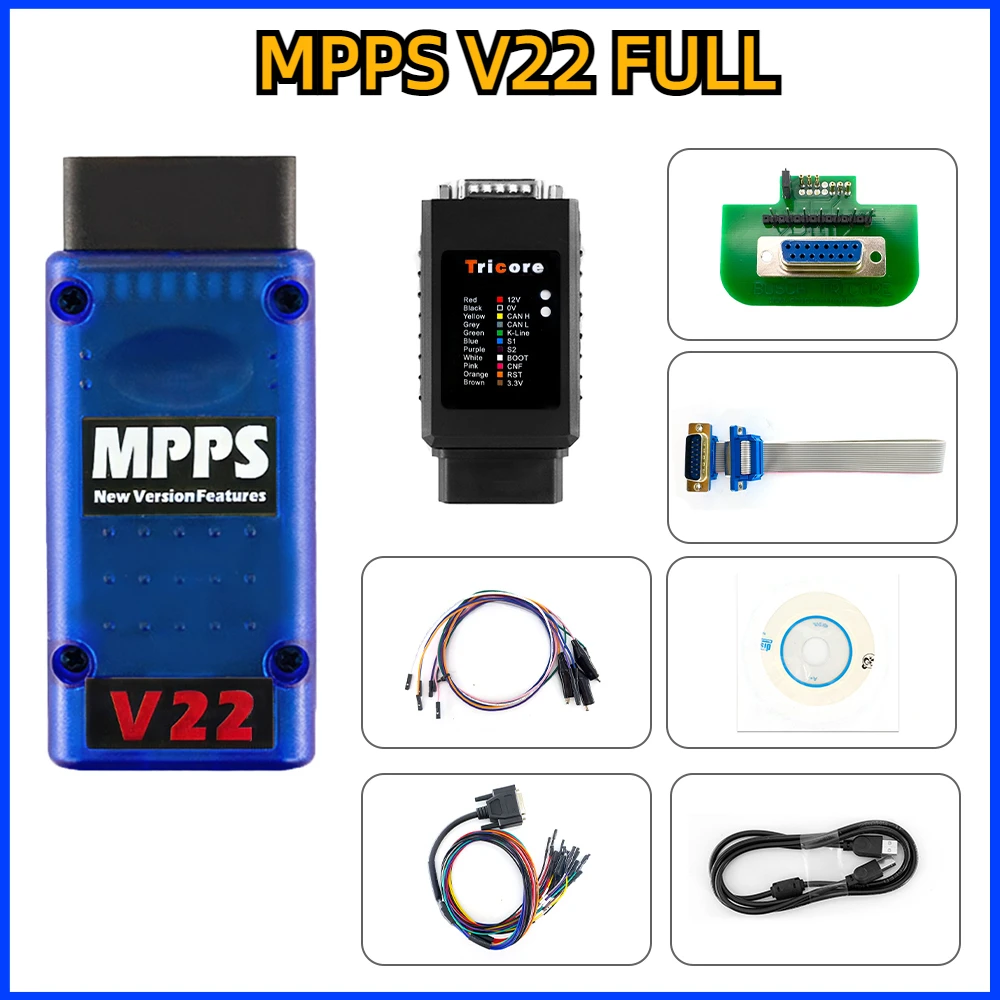 2023 MPPS V22 MPPS Master Auto ECU чип-интерфейс для настройки MPPS V22 для EDC15 EDC16 EDC17 MPPS 18 многоязычный